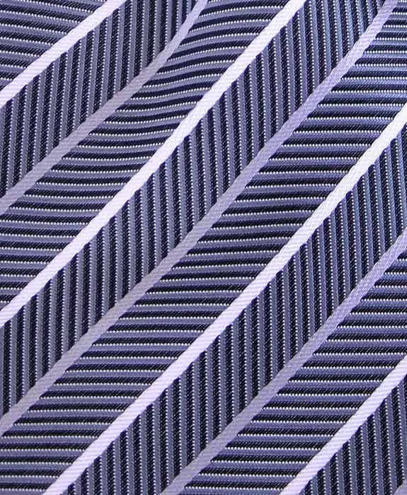 Silver & Charcoal Striped 4" Wide Necktie