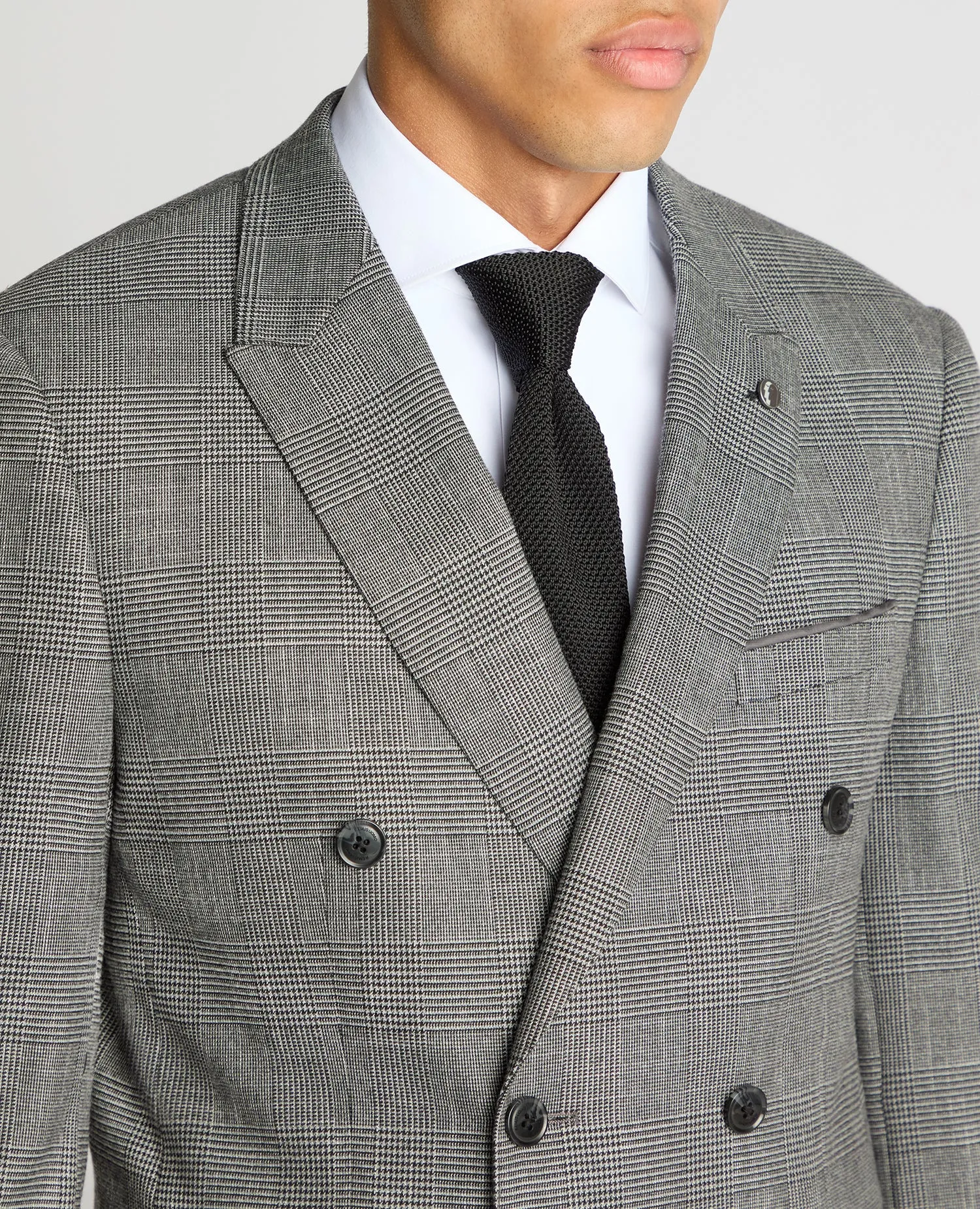 Slim Fit Double Breasted Suit Jacket