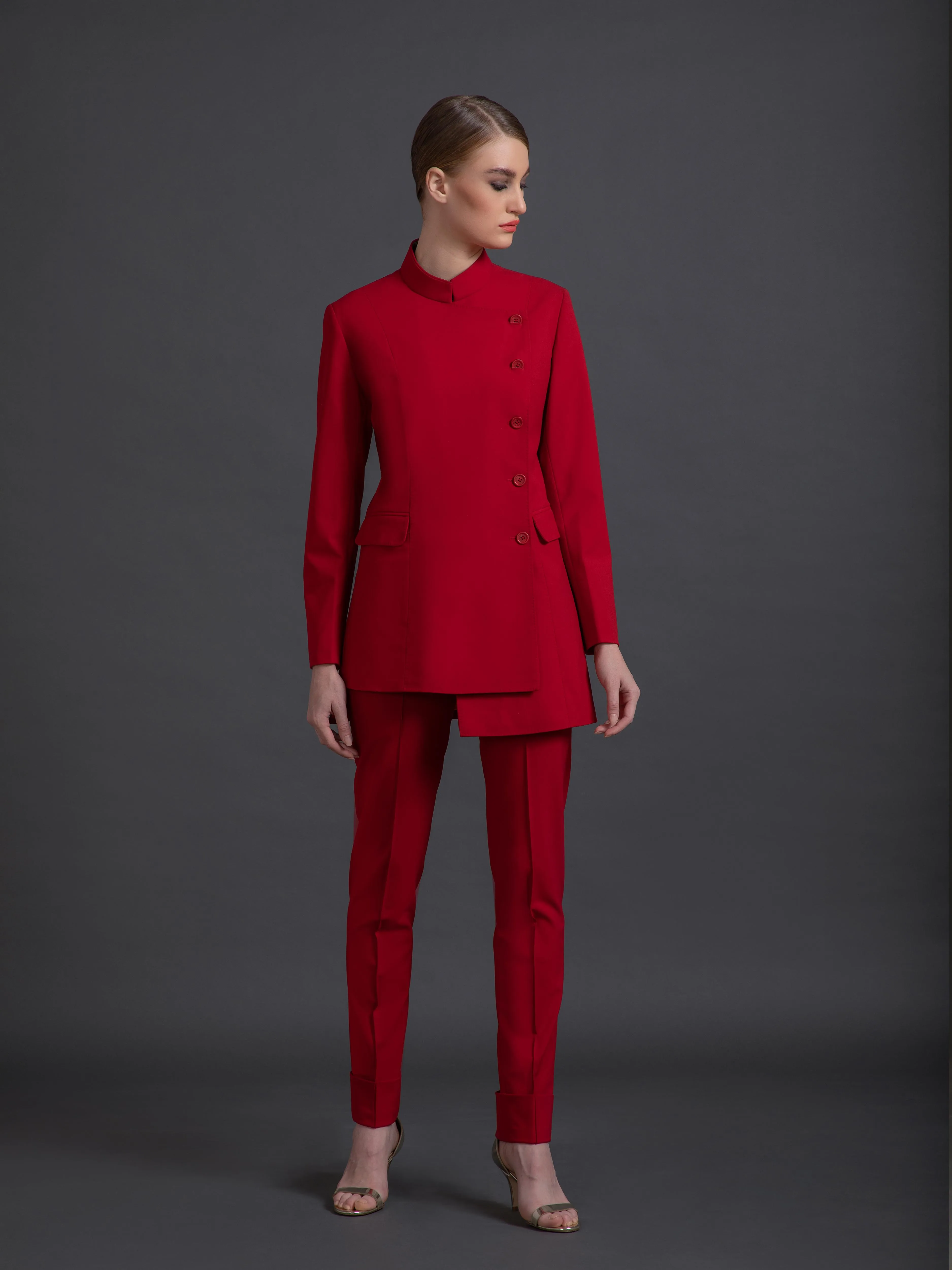 THE ASYMMETRIC BANDHGALA SUIT