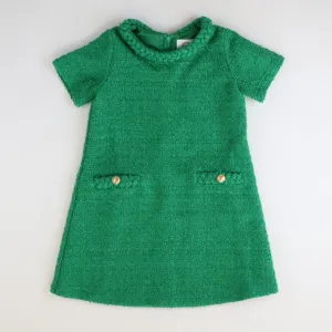 Tweed Jackie Dress - Christmas Green