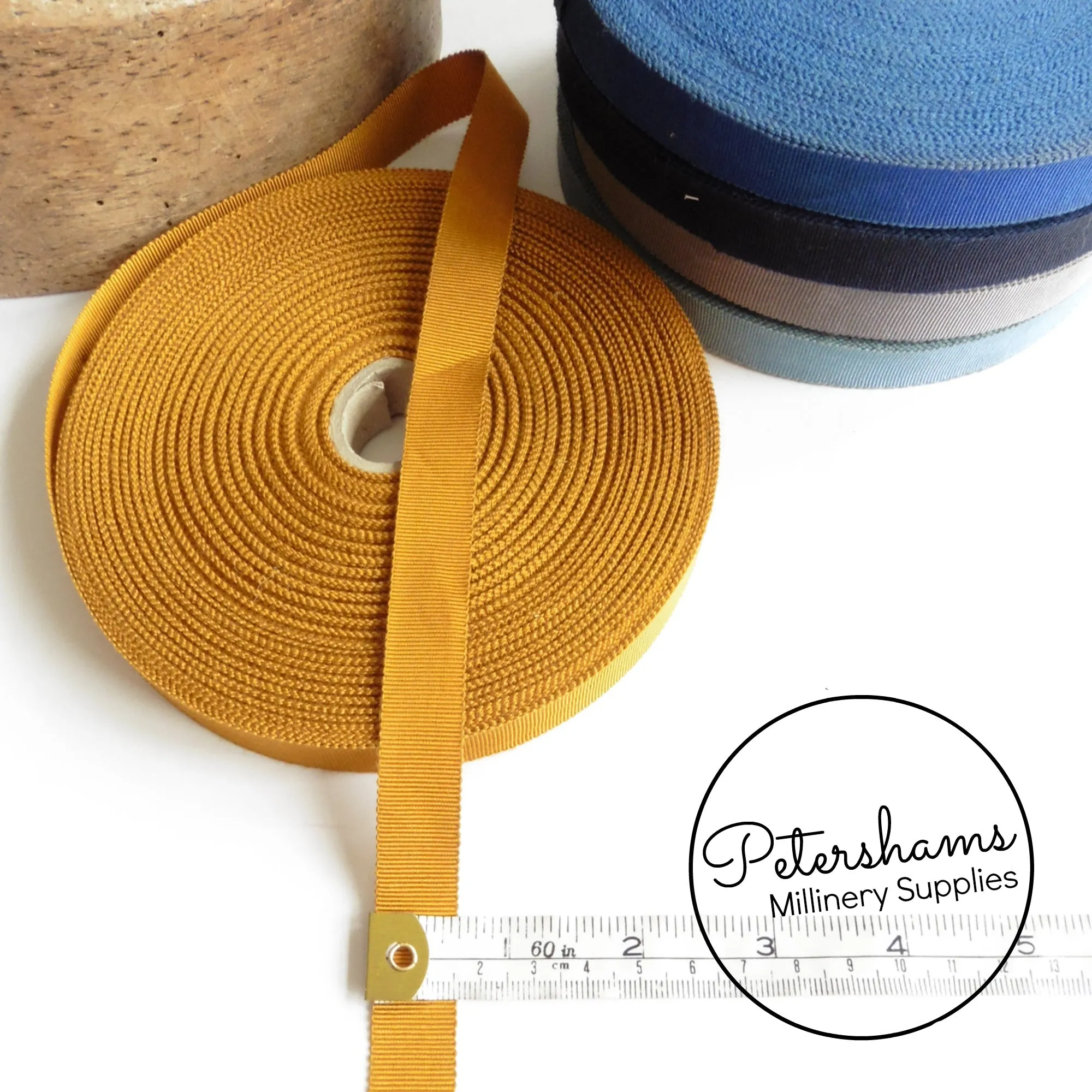 Vintage 15mm No.3 Cotton and Rayon S&G Petersham Ribbon - 45m Roll