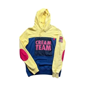 Vintage 90s Yellow   Navy Wu Tang Cream Team Hoodie - Large