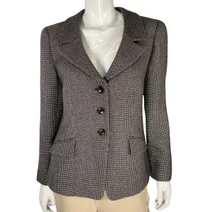 Vintage Blue and Brown Tweed Blazer