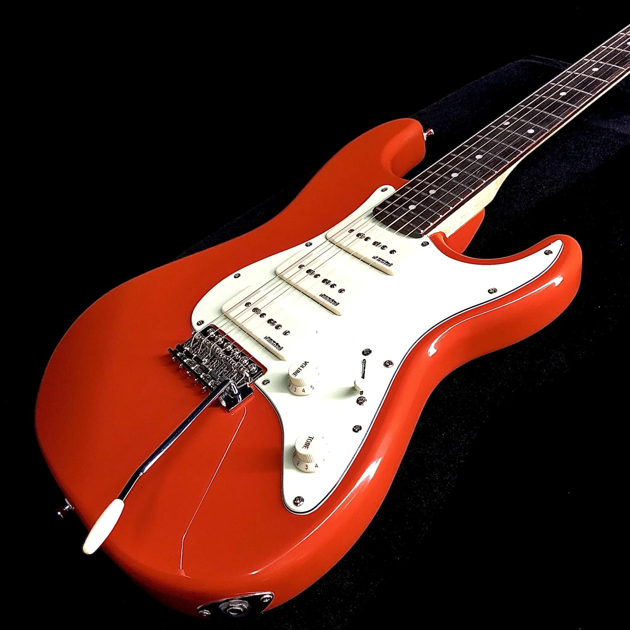 Vintage® V6PFR Electric Guitar Firenza Red