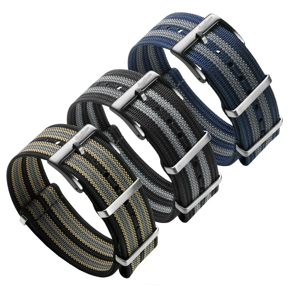 WatchGecko Ridge British Military 3 Watch Strap Set - Bond