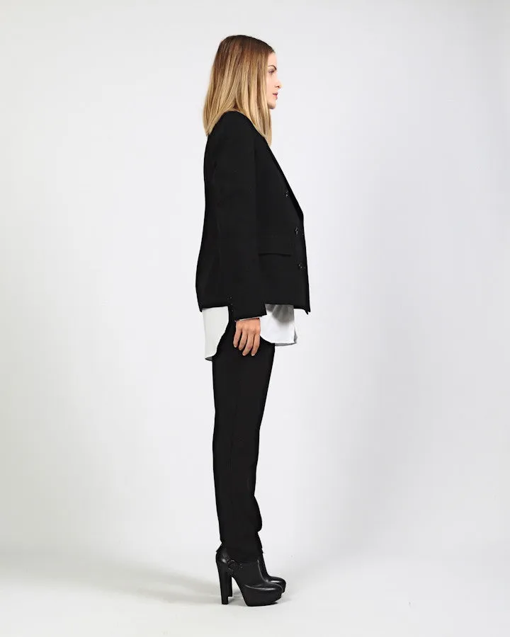 Wool   Silk Satin Tuxedo Jacket