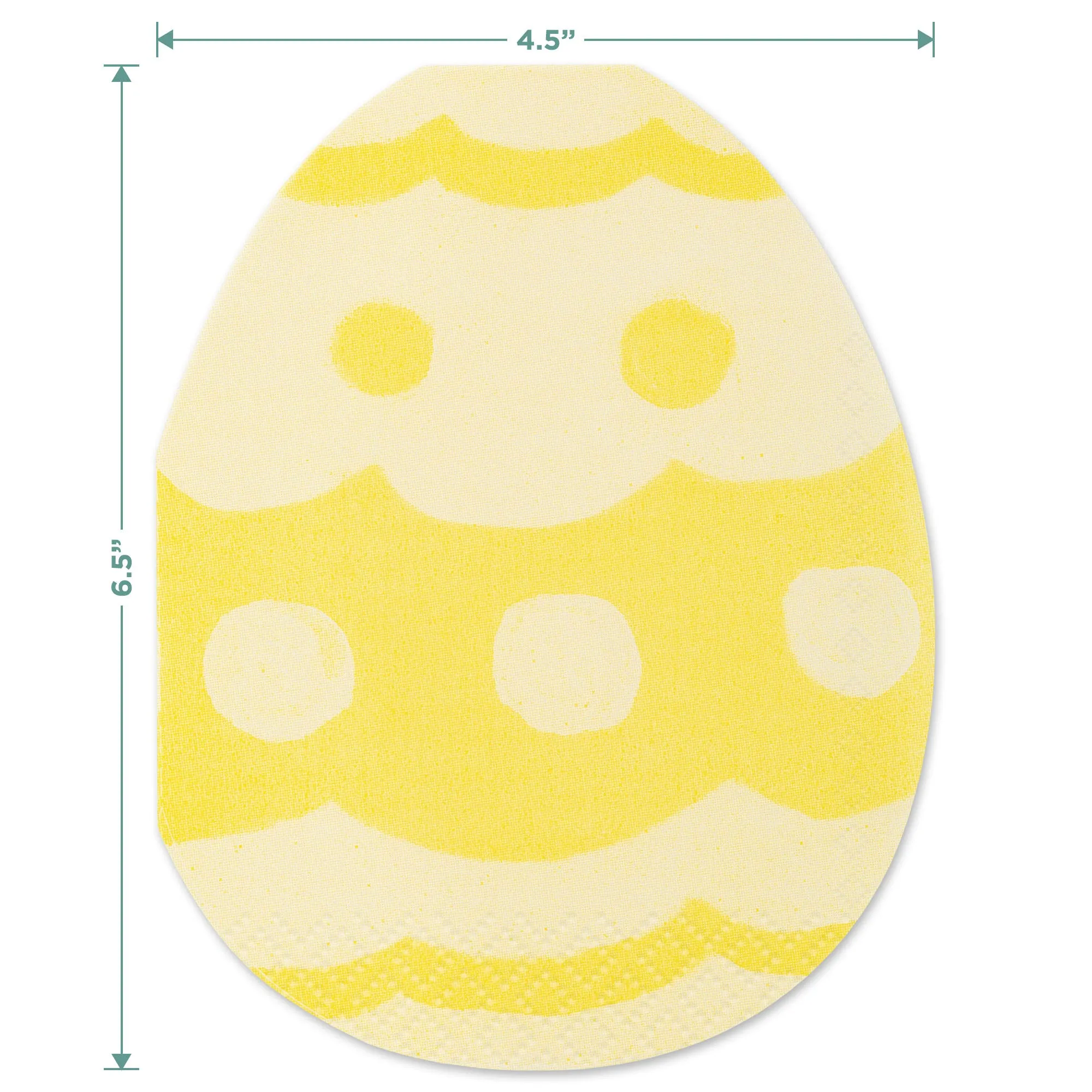 Yellow Plaid Easter Bunny-Shaped Paper Dessert Plates and Yellow Egg-Shaped Napkins